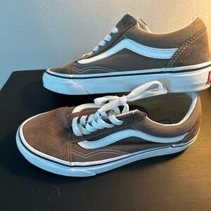 Gray Vans old skool suede sneakers